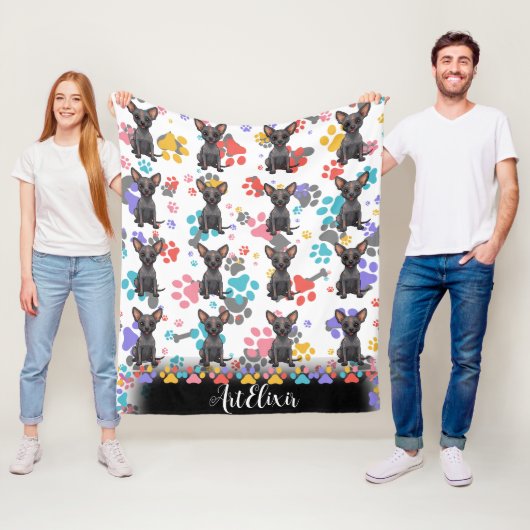 ソロイツクインティントリポーズプリント フリースブランケット (インサイチュ)