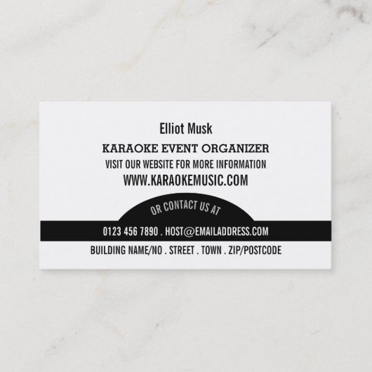 ソロシンガー、カラオケイベント主催者 名刺 (裏面)