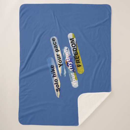 ソロハイキング、あなたのペース、あなたのリズム、自由。 シェルパブランケット (正面)