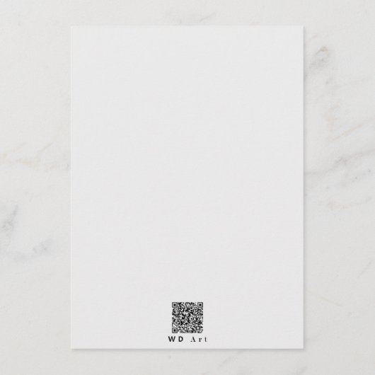 ソロピンクのクリスマスツリーとゴールデンスター エンクロージャーカード (裏面)