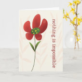 ソロフラワー勇気付けられる カード (黄色い花)