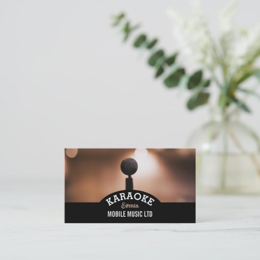ソロマイク、カラオケイベント主催者 名刺 (スタンド正面)