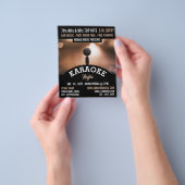 ソロマイク、カラオケイベント広告ズ チラシ (手)