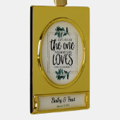 ソロモパーソナライズされたンの歌3:4 ゴールドプレートバナーオーナメント (右)