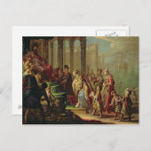 ソロモンとシバの女王、またはアハスヴェル王の前に立つエステル ポストカード (正面/裏面)