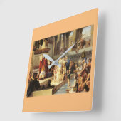 ソロモンとシーバの女王 – ジョバンニ・デ・ミン スクエア壁時計 (傾斜)