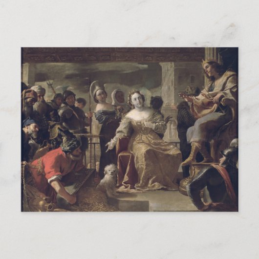 ソロモンの前のシバの女王 ポストカード (正面)