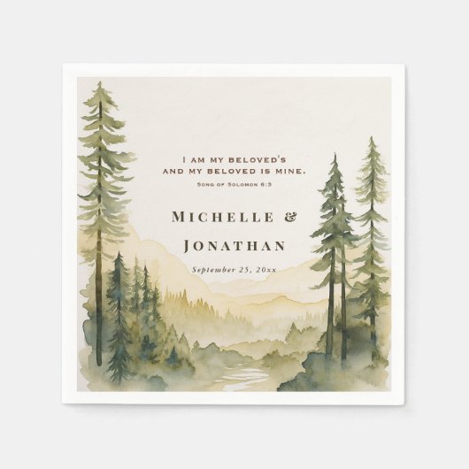 ソロモンの歌わたしは愛する聖書の結婚歌 スタンダードカクテルナプキン (正面)