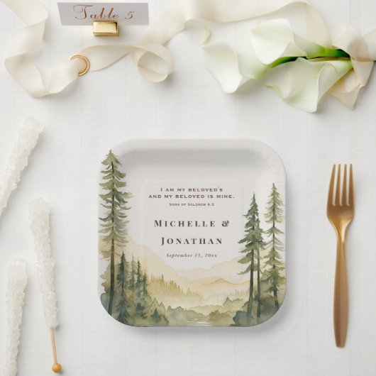 ソロモンの歌わたしは愛する聖書の結婚歌 ペーパープレート (ウェディング)