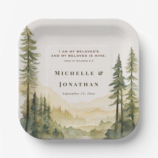 ソロモンの歌わたしは愛する聖書の結婚歌 ペーパープレート (正面)