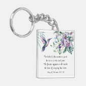 ソロモンの歌2:11-12ハミングバード花バイブル キーホルダー (正面左)