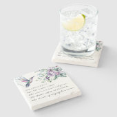 ソロモンの歌2:11-12ハミングバード花バイブル ストーンコースター (横)