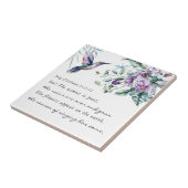 ソロモンの歌2:11-12ハミングバード花バイブル タイル (側面)