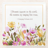 ソロモンの歌2:12花は地上に現れる ガラスコースター (正面)