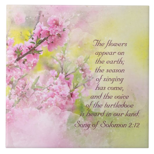 ソロモンの歌2:12花は地上に現れる タイル (正面)