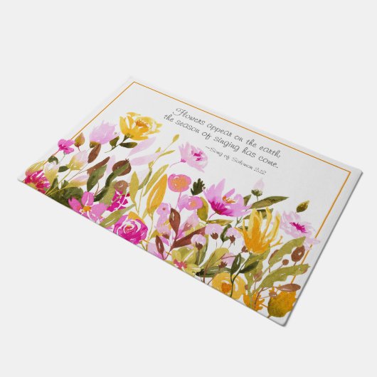 ソロモンの歌2:12花は地上に現れる ドアマット (アングル)