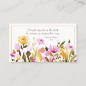 ソロモンの歌2:12花は地上に現れる 名刺 (正面)