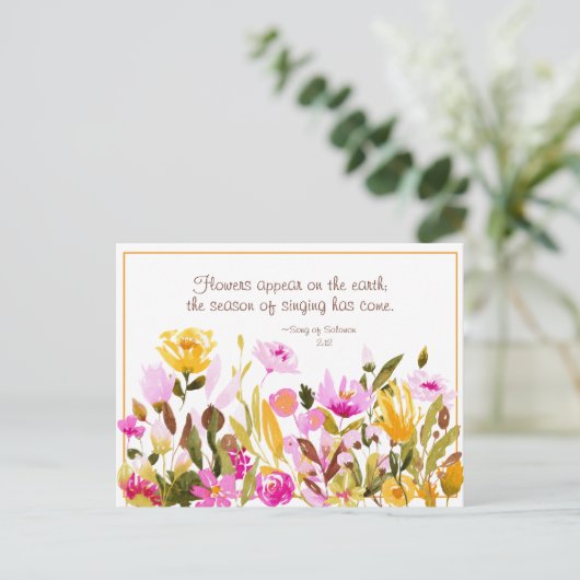 ソロモンの歌2:12 地に花が咲く ポストカード (スタンド正面)