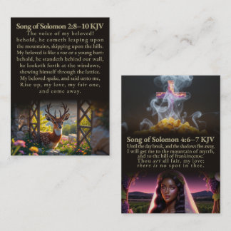 ソロモンの歌2:8-10と4:6-7 KJVカードボックス 名刺