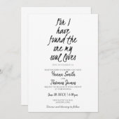 ソロモンの歌3:4わたしの魂が愛しているものを見つけた 招待状 (正面/裏面)