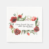 ソロモンの歌3:4わたしはひとりの歌を見つけ結婚た スタンダードカクテルナプキン (正面)