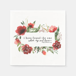 ソロモンの歌3:4わたしはひとりの歌を見つけ結婚た スタンダードカクテルナプキン