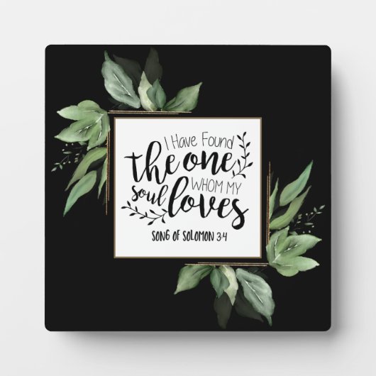 ソロモンの歌3:4わたしはひとりの歌を見つけ結婚た フォトプラーク (正面)