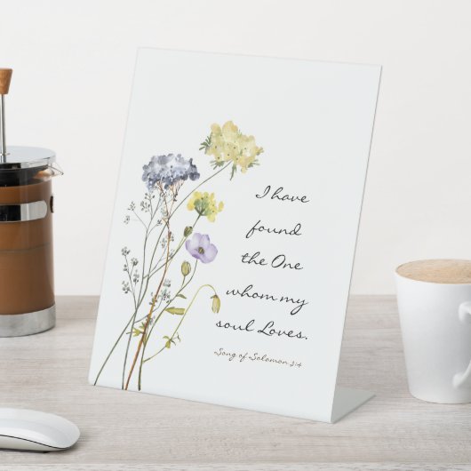 ソロモンの歌3:4わたしはひとりの歌を見つけ結婚た 台座サイン (インサイチュ)