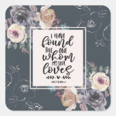 ソロモンの歌3:4わたしは一つのフローラを見つけた スクエアシール (正面)