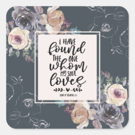 ソロモンの歌3:4わたしは一つのフローラを見つけた スクエアシール