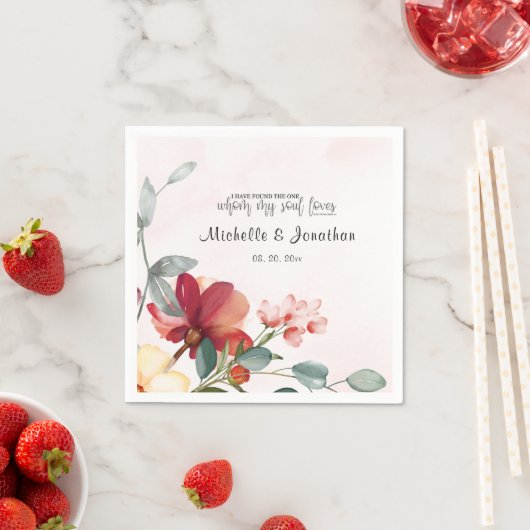 ソロモンの歌3:4わたしは一つのフローラを見つけた スタンダードカクテルナプキン (インサイチュ)