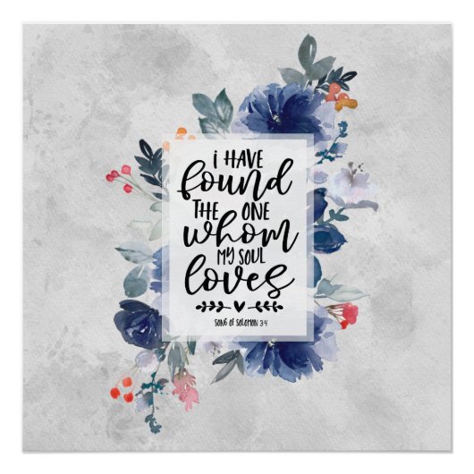 ソロモンの歌3:4わたしは一つのフローラを見つけた ポスター (正面)