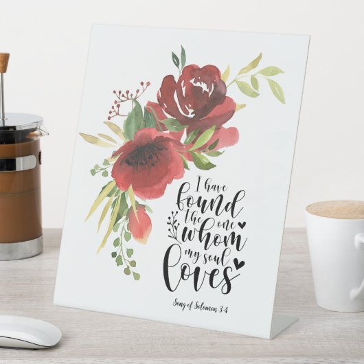 ソロモンの歌3:4わたしは一つのフローラを見つけた 台座サイン (インサイチュ)