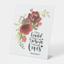 ソロモンの歌3:4わたしは一つのフローラを見つけた 台座サイン