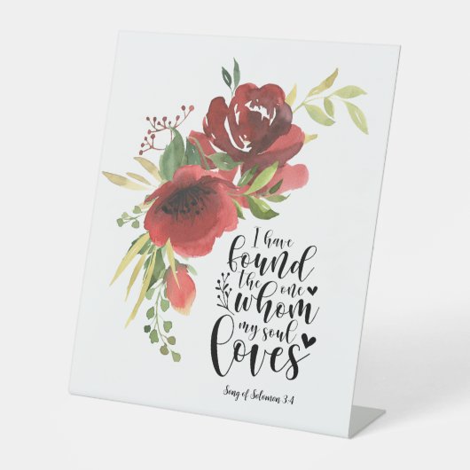 ソロモンの歌3:4わたしは一つのフローラを見つけた 台座サイン (正面)