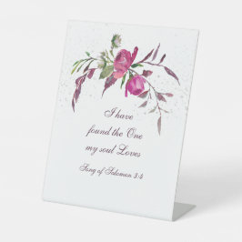 ソロモンの歌3:4わたしは一つのフローラを見つけた 台座サイン