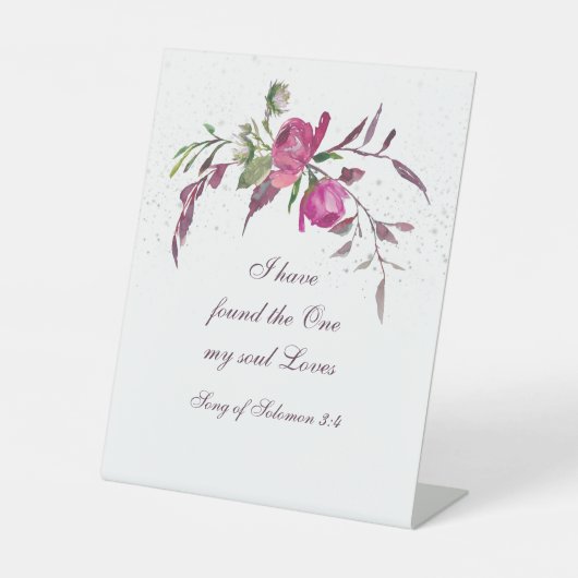 ソロモンの歌3:4わたしは一つのフローラを見つけた 台座サイン (正面)