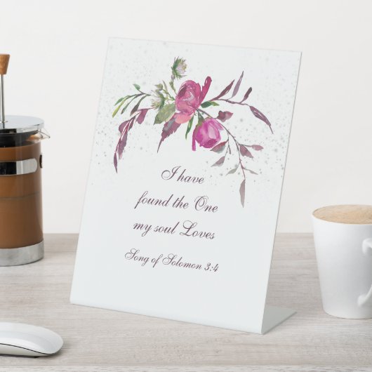 ソロモンの歌3:4わたしは一つのフローラを見つけた 台座サイン (インサイチュ)