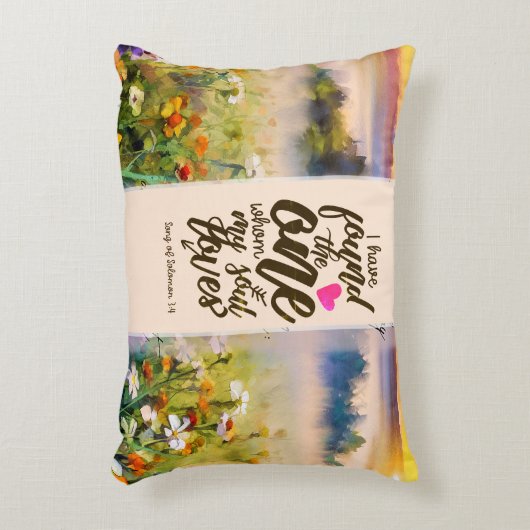 ソロモンの歌3:4わたしは一つの聖書を見つけた アクセントクッション (正面(垂直))