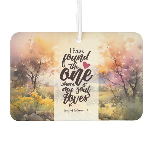 ソロモンの歌3:4わたしは一つの聖書を見つけた カーエアーフレッシュナー (裏面)