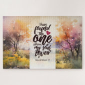 ソロモンの歌3:4わたしは一つの聖書を見つけた ジグソーパズル (横)