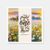 ソロモンの歌3:4わたしは一つの聖書を見つけた スタンダードカクテルナプキン (正面)