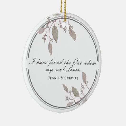 ソロモンの歌3:4わたしは一つの聖書を見つけた セラミックオーナメント (右)