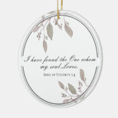 ソロモンの歌3:4わたしは一つの聖書を見つけた セラミックオーナメント (左)