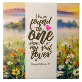 ソロモンの歌3:4わたしは一つの聖書を見つけた タイル