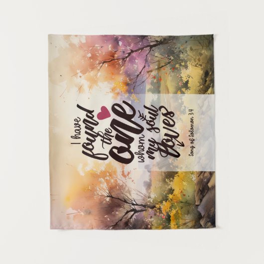 ソロモンの歌3:4わたしは一つの聖書を見つけた タペストリー (正面)