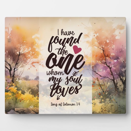 ソロモンの歌3:4わたしは一つの聖書を見つけた フォトプラーク (正面)
