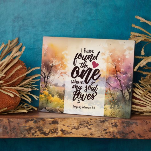 ソロモンの歌3:4わたしは一つの聖書を見つけた フォトプラーク (側面)