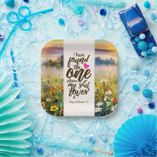 ソロモンの歌3:4わたしは一つの聖書を見つけた ペーパープレート (パーティー)