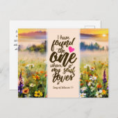 ソロモンの歌3:4わたしは一つの聖書を見つけた ポストカード (正面/裏面)